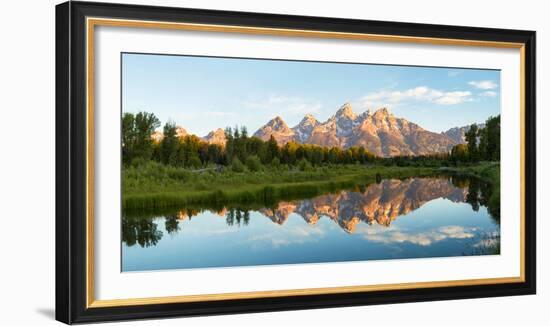 River with Teton Range in the background, Grand Teton National Park, Wyoming, USA-null-Framed Photographic Print