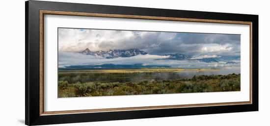 River with Teton Range in the background, Grand Teton National Park, Wyoming, USA-null-Framed Photographic Print