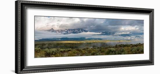 River with Teton Range in the background, Grand Teton National Park, Wyoming, USA-null-Framed Photographic Print