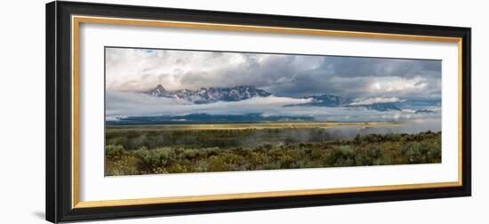 River with Teton Range in the background, Grand Teton National Park, Wyoming, USA-null-Framed Photographic Print