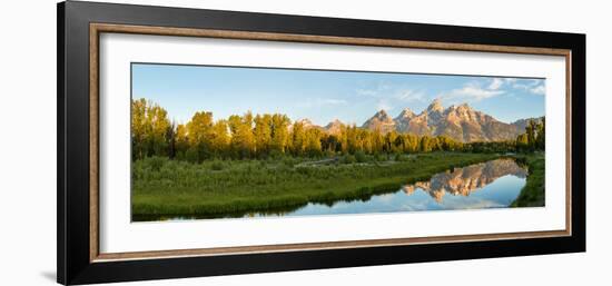 River with Teton Range in the background, Grand Teton National Park, Wyoming, USA-null-Framed Photographic Print