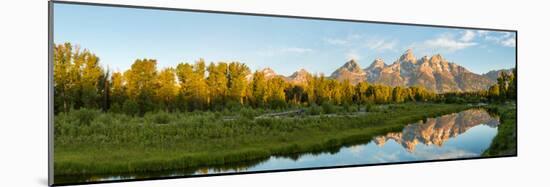 River with Teton Range in the background, Grand Teton National Park, Wyoming, USA-null-Mounted Photographic Print