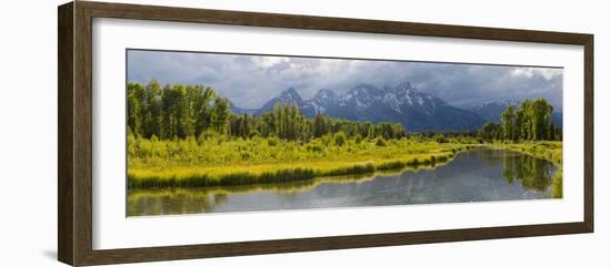 River with Teton Range in the background, Grand Teton National Park, Wyoming, USA-null-Framed Photographic Print