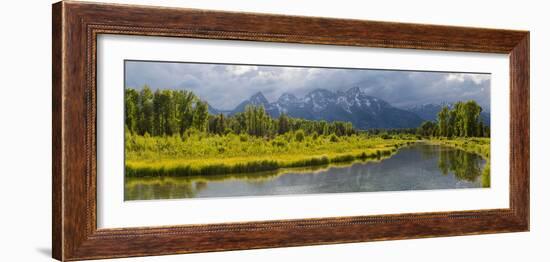 River with Teton Range in the background, Grand Teton National Park, Wyoming, USA-null-Framed Photographic Print