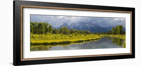 River with Teton Range in the background, Grand Teton National Park, Wyoming, USA-null-Framed Photographic Print