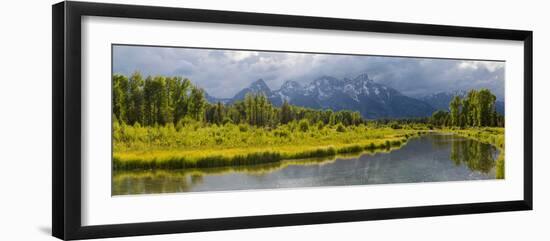 River with Teton Range in the background, Grand Teton National Park, Wyoming, USA-null-Framed Photographic Print