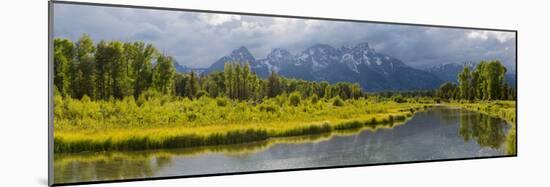 River with Teton Range in the background, Grand Teton National Park, Wyoming, USA-null-Mounted Photographic Print