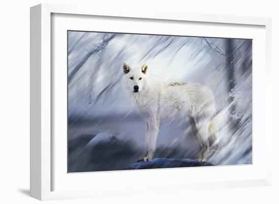 River Wolf II-Gordon Semmens-Framed Giclee Print