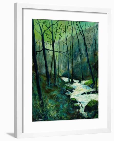 River Ywoigne in winter-Pol Ledent-Framed Art Print