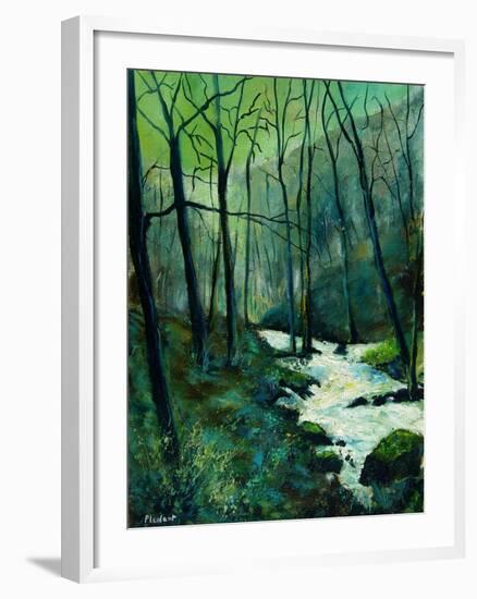 River Ywoigne in winter-Pol Ledent-Framed Art Print