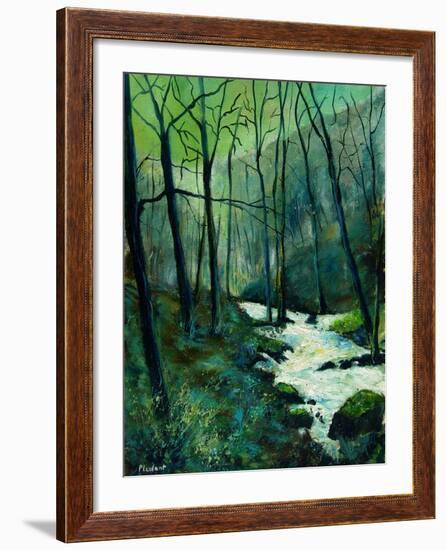 River Ywoigne in winter-Pol Ledent-Framed Art Print