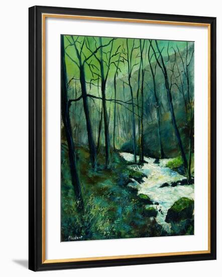 River Ywoigne in winter-Pol Ledent-Framed Art Print