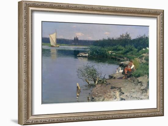 Riverbank, 1887-Walter Leistikow-Framed Giclee Print