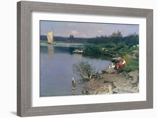 Riverbank, 1887-Walter Leistikow-Framed Giclee Print