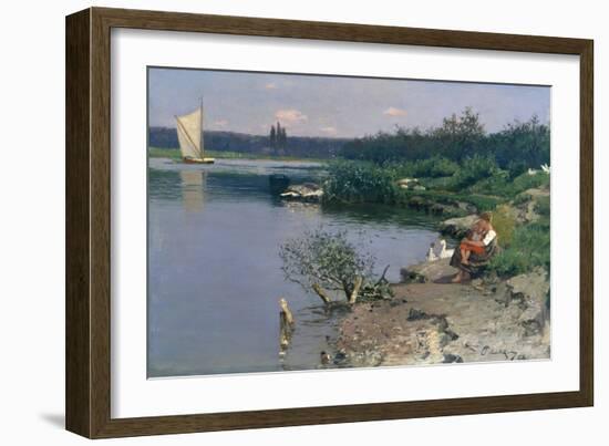 Riverbank, 1887-Walter Leistikow-Framed Giclee Print