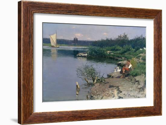 Riverbank, 1887-Walter Leistikow-Framed Giclee Print