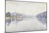 Riverbank, the Seine at Herblay-Paul Signac-Mounted Art Print