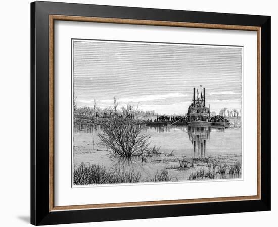 Riverboat on the Red River, Canada, 19th Century-Taylor-Framed Giclee Print