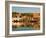 Riverboats, Mississippi River, and Historic Julien Hotel, Dubuque, Iowa-Walter Bibikow-Framed Photographic Print