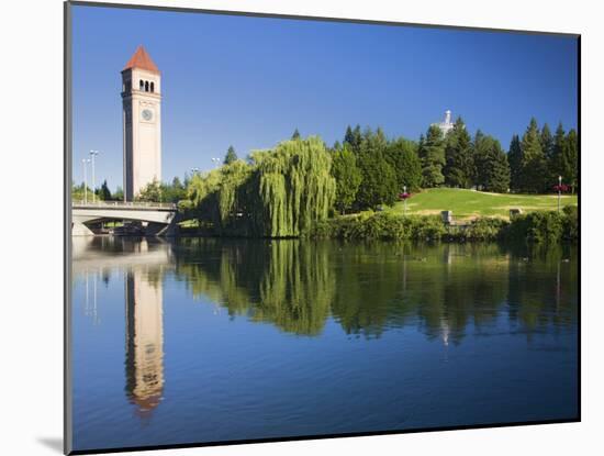 Riverfront Park with Clock Tower and Spokane River, Spokane, Washington-Jamie & Judy Wild-Mounted Photographic Print