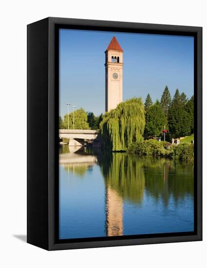 Riverfront Park with Clock Tower and Spokane River, Spokane, Washington-Jamie & Judy Wild-Framed Premier Image Canvas