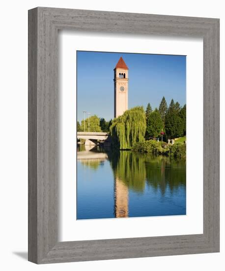 Riverfront Park with Clock Tower and Spokane River, Spokane, Washington-Jamie & Judy Wild-Framed Photographic Print