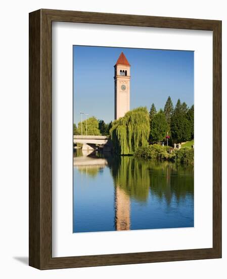 Riverfront Park with Clock Tower and Spokane River, Spokane, Washington-Jamie & Judy Wild-Framed Photographic Print