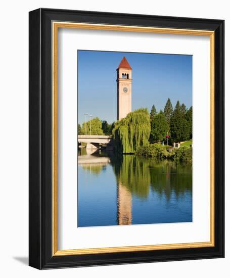 Riverfront Park with Clock Tower and Spokane River, Spokane, Washington-Jamie & Judy Wild-Framed Photographic Print