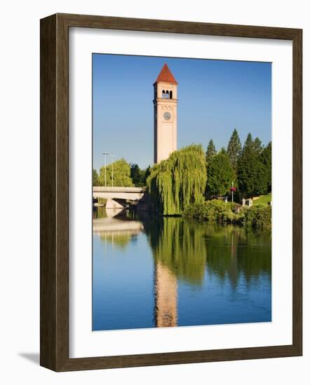 Riverfront Park with Clock Tower and Spokane River, Spokane, Washington-Jamie & Judy Wild-Framed Photographic Print