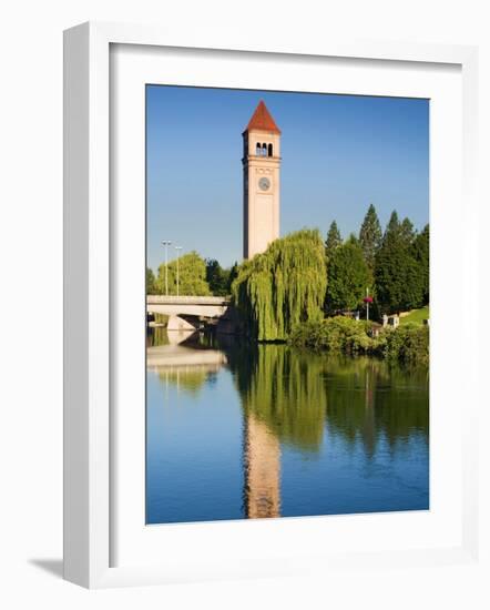 Riverfront Park with Clock Tower and Spokane River, Spokane, Washington-Jamie & Judy Wild-Framed Photographic Print