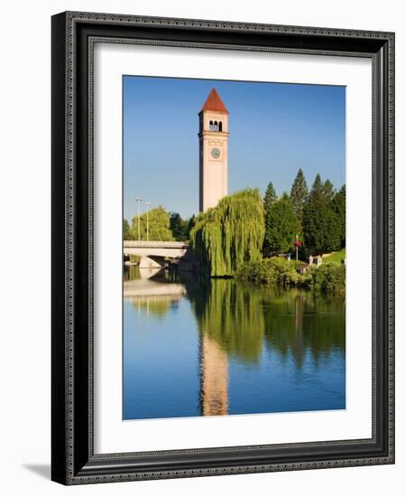 Riverfront Park with Clock Tower and Spokane River, Spokane, Washington-Jamie & Judy Wild-Framed Photographic Print