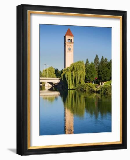 Riverfront Park with Clock Tower and Spokane River, Spokane, Washington-Jamie & Judy Wild-Framed Photographic Print