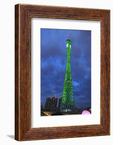 Riverfront View of 600 Meter High Canton Tower, Guangzhou, China-Stuart Westmorland-Framed Photographic Print