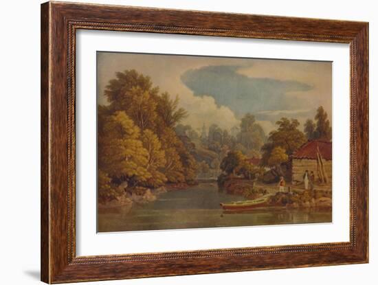 'Riverside', 19th century, (1935)-William Havell-Framed Giclee Print