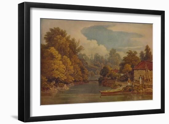 'Riverside', 19th century, (1935)-William Havell-Framed Giclee Print