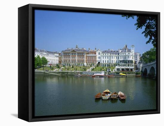 Riverside Architecture and the Thames, Richmond, Surrey, England, United Kingdom, Europe-Nigel Francis-Framed Premier Image Canvas