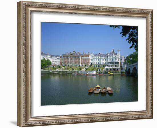 Riverside Architecture and the Thames, Richmond, Surrey, England, United Kingdom, Europe-Nigel Francis-Framed Photographic Print