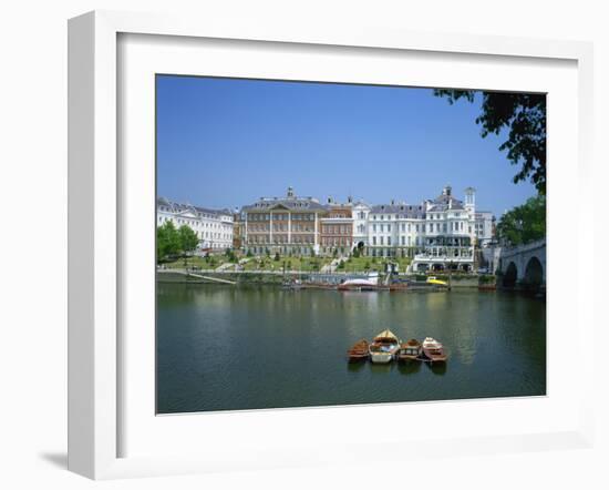 Riverside Architecture and the Thames, Richmond, Surrey, England, United Kingdom, Europe-Nigel Francis-Framed Photographic Print