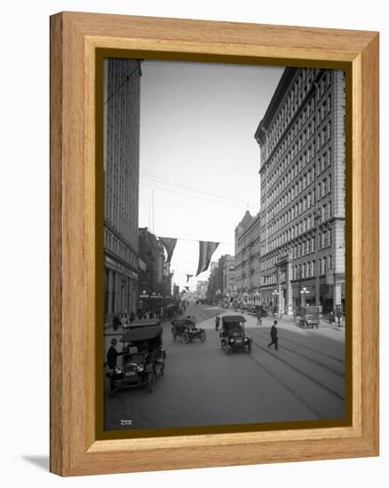 Riverside Avenue, Spokane, 1916-null-Framed Premier Image Canvas