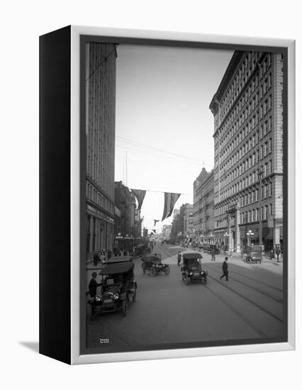 Riverside Avenue, Spokane, 1916-null-Framed Premier Image Canvas