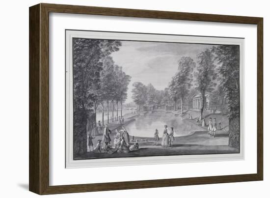 Riverside Basin, Lord Burlington's Chiswick Villa (Pen and Ink with Wash on Paper)-Jacques Rigaud-Framed Giclee Print