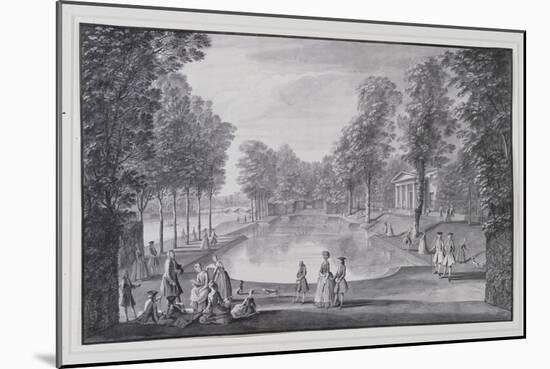 Riverside Basin, Lord Burlington's Chiswick Villa (Pen and Ink with Wash on Paper)-Jacques Rigaud-Mounted Giclee Print