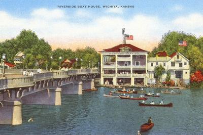 Riverside Boat House, Wichita, Kansas' Art Print | Art.com
