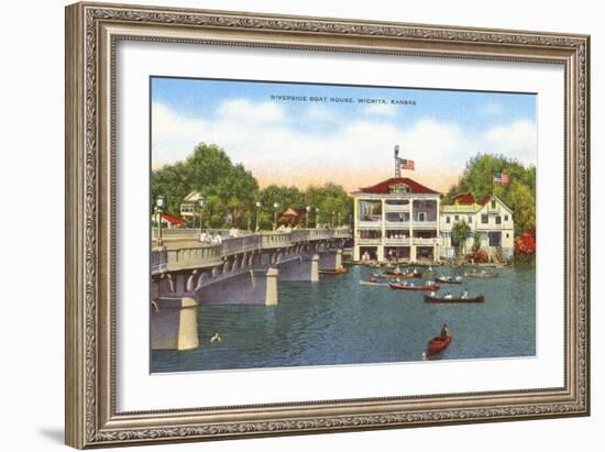 Riverside Boat House, Wichita, Kansas-null-Framed Art Print