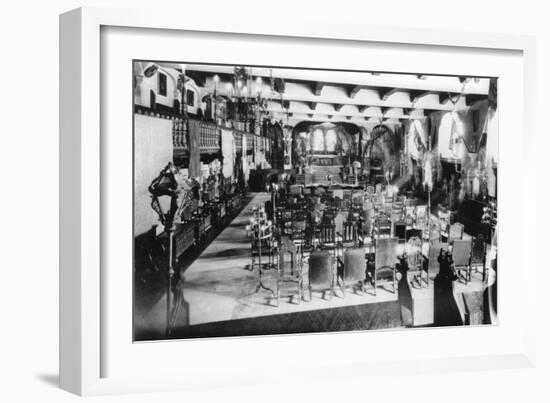 Riverside, CA - Mission Inn View of Music Room Photograph-Lantern Press-Framed Premium Giclee Print
