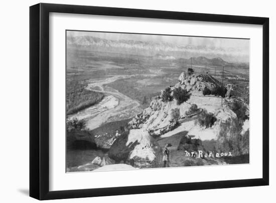 Riverside, CA Mt. Rubidoux Aerial View Photograph - Riverside, CA-Lantern Press-Framed Art Print