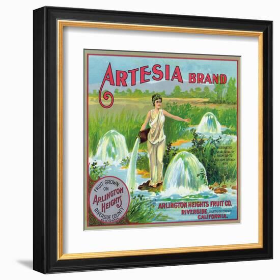 Riverside, California, Artesia Brand Citrus Label-Lantern Press-Framed Art Print