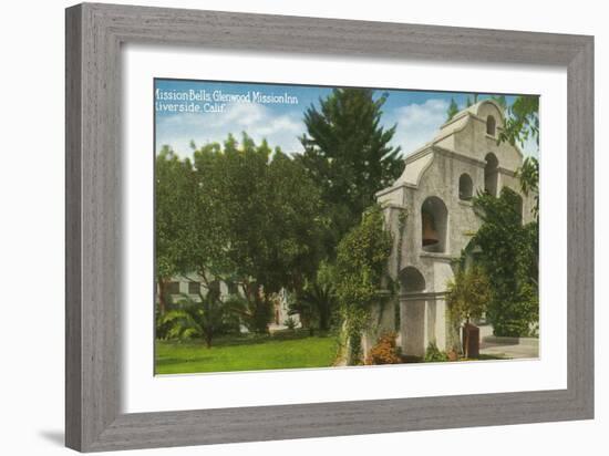 Riverside, California - Glenwood Mission Inn View of Mission Bells-Lantern Press-Framed Art Print