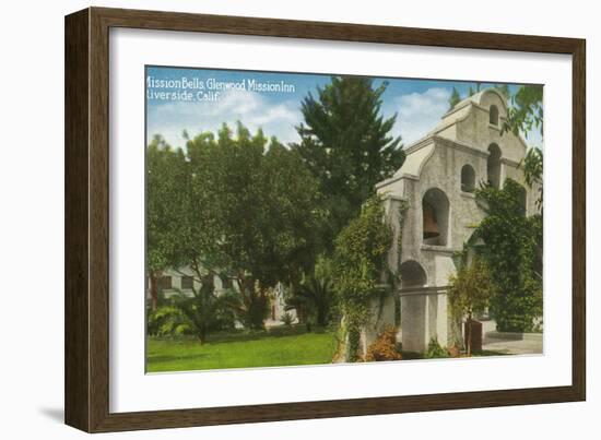 Riverside, California - Glenwood Mission Inn View of Mission Bells-Lantern Press-Framed Art Print