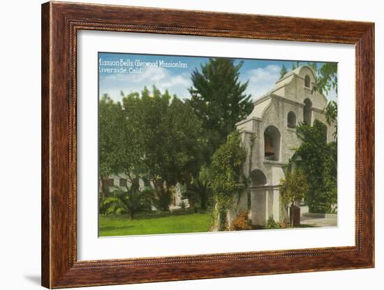 Riverside, California - Glenwood Mission Inn View of Mission Bells-Lantern Press-Framed Art Print